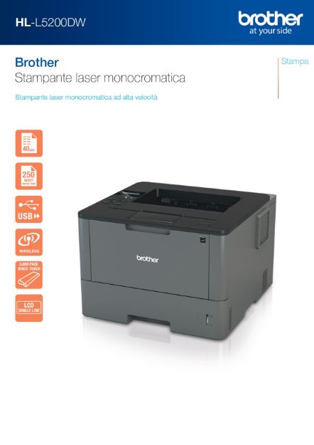 Immagine di BROTHER HL-L5200DW Stampante laser A4/A4