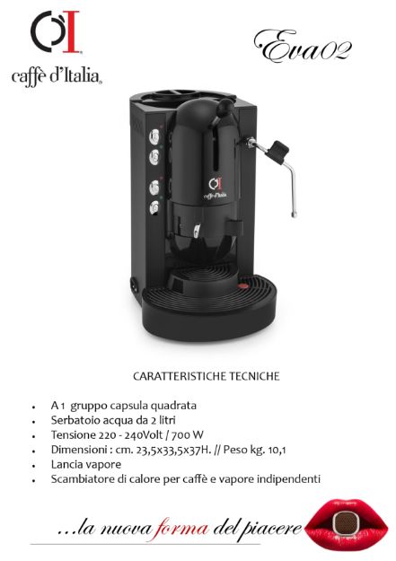 Immagine di MACCHINA ESPRESSO 1 CAPSULA MOD.EVA02