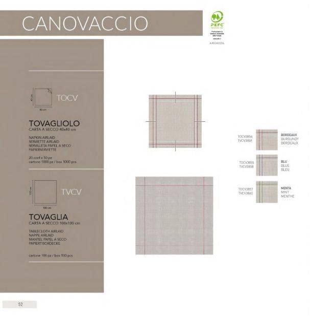 Immagine di TOVAGLIA E TOVAGLIOLO AIRLAID CANOVACCIO