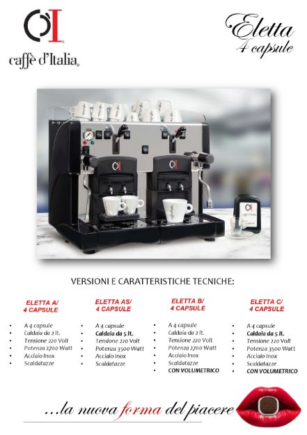 Immagine di MACCHINA ESPRESSO 4 CAPSULE MOD. ELETTA "A"