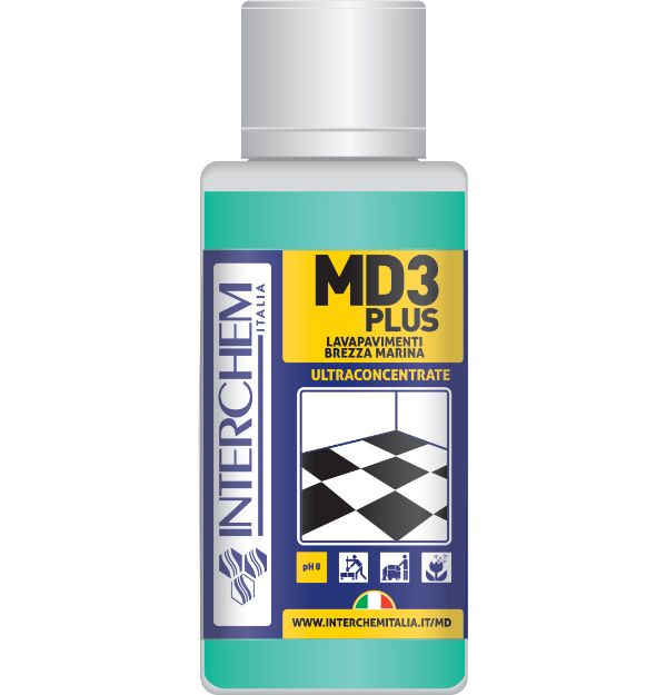 Immagine di MD3 PLUS LAVAPAVIMENTI BREZZA MARINA KIT 6 dosi 40ml +1 flacone per diluizione