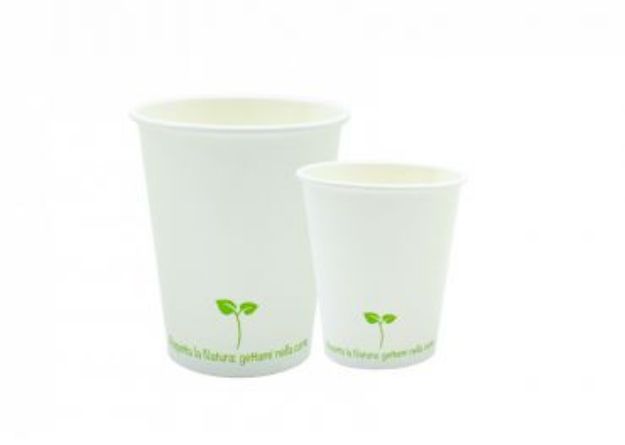 Immagine di BICCHIERE CAPPUCCIO BIOECO BIANCO 200ml Conf.50pz