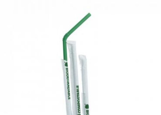 Immagine di CANNUCCE PIEGHEVOLI BIOPLA VERDI DM5 H24 INC.SING. Conf. 400pz
