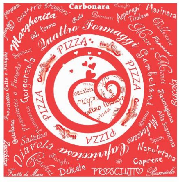 Immagine di SCATOLA PIZZA 24X24X3 KBSV222E CUORE conf.100pz
